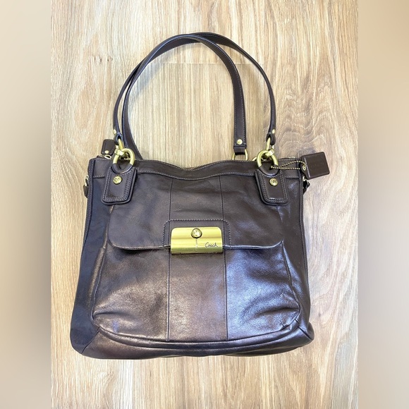 Coach Kristin Leather Metallic North-South Tote - Picture 1 of 8